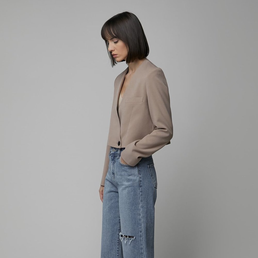 OAK + FORT | cropped blazer